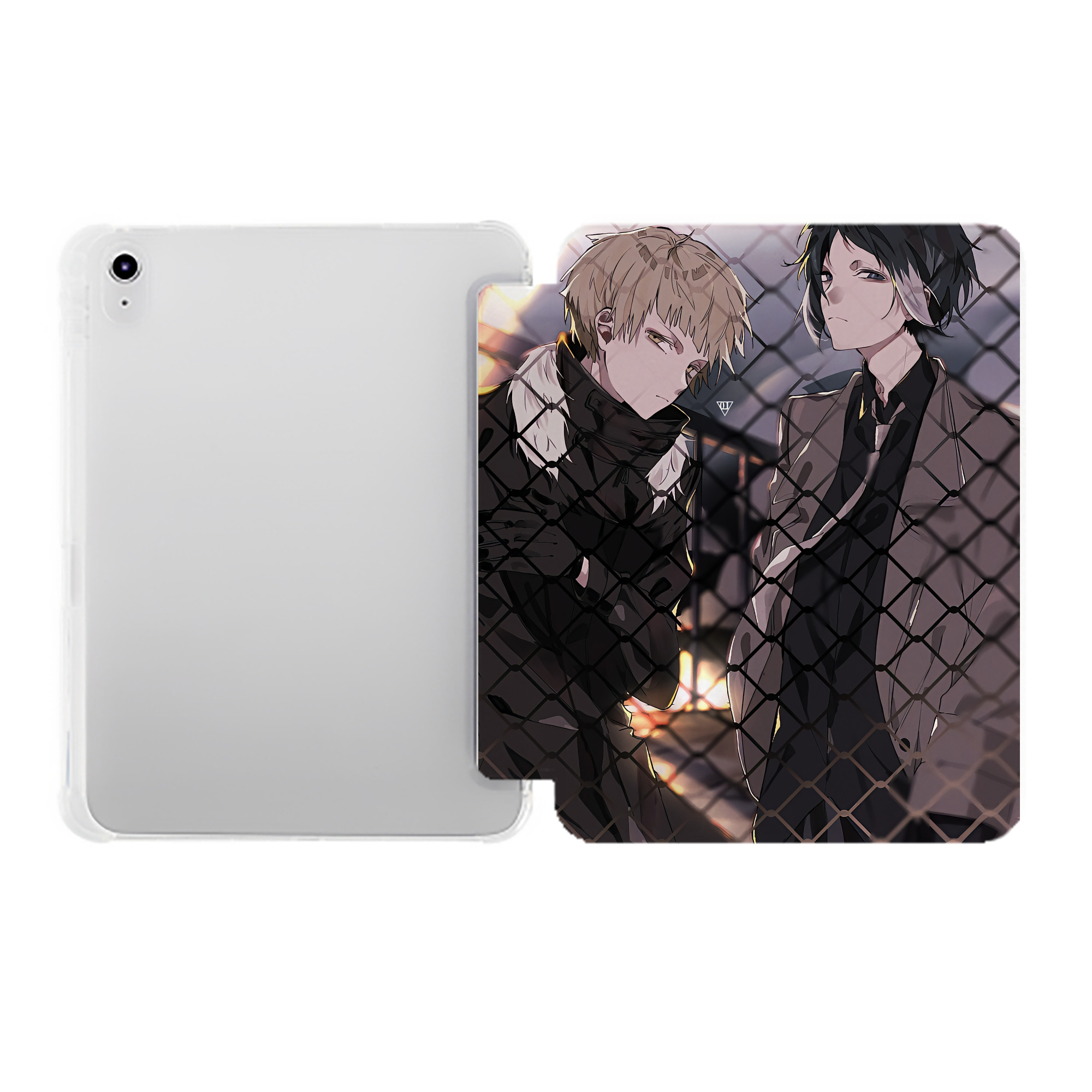 （画像用） 文豪ストレイドッグス Bungo Stray Dogs IPad ケース ペン収納付き 三つ折りスタンド PUレザー×シリコン 対応機種9.5/10.5/10.9インチ